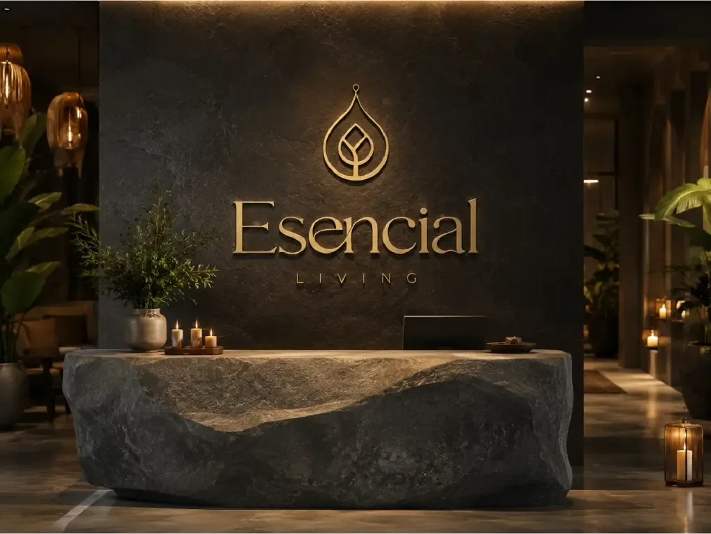 Nueva identidad de Esencial Living con el sistema de marca renovado