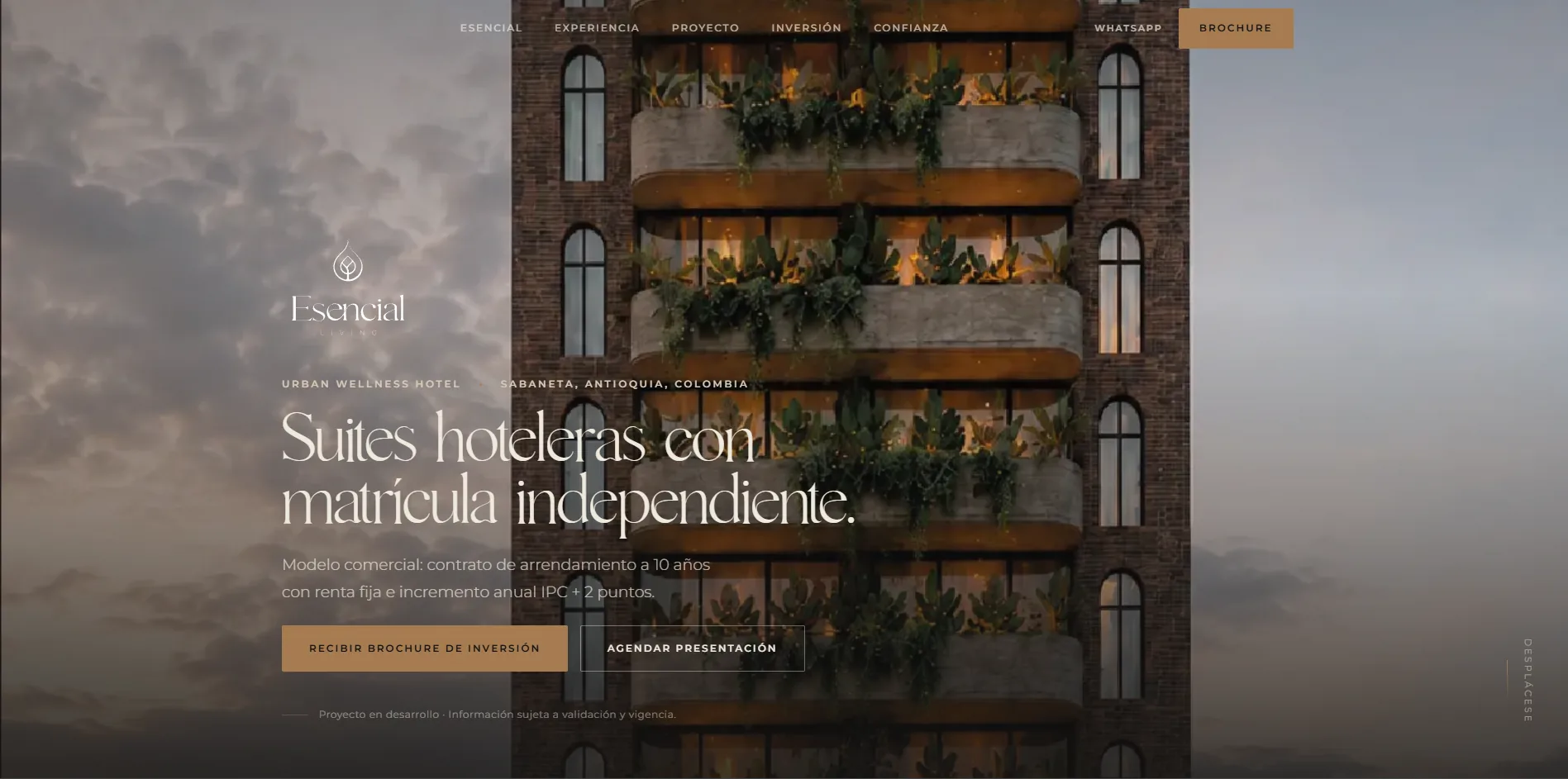 Nueva landing de Esencial Living con el sistema de marca renovado