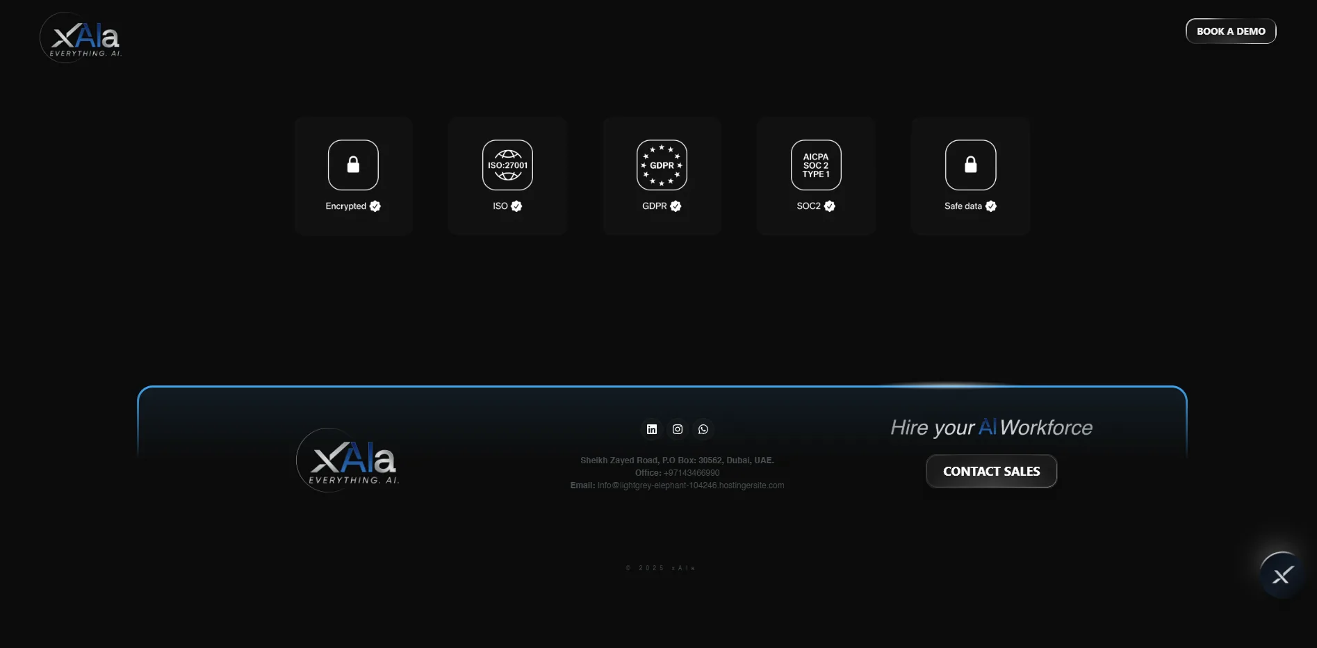 Animación del diseño web de xaia en movimiento